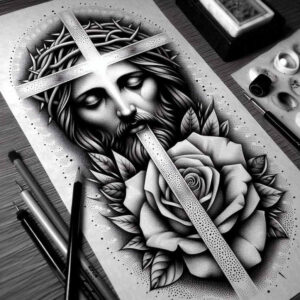 jesus tattoo design ideas sharp-focus holy spirit meaning perseverance