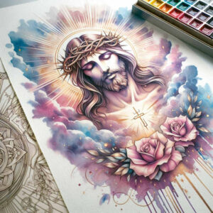 jesus tattoo design ideas volume effect religious meaning perseverance