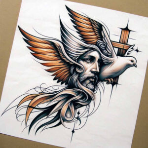 jesus tattoo design ideas Realism illusion of depth religious stands for courage