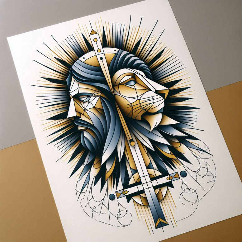 jesus tattoo design ideas soft shadows sacred aura represents endurance