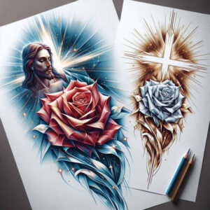 jesus tattoo design ideas decorative elements sacred tattoo symbol of perseverance