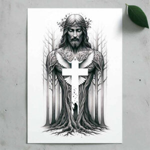 jesus tattoo design ideas subtle highlights spiritual power for spine