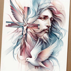 jesus tattoo design ideas Surrealism bizarre spiritual strength for upper chest