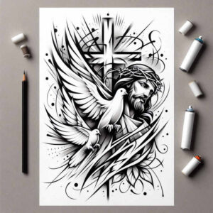 jesus tattoo design ideas hyperrealistic symbolic courage and power