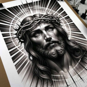 jesus tattoo design ideas clear lines symbolic resilience and power