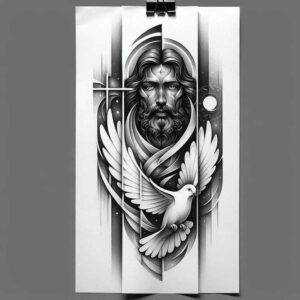 jesus tattoo design ideas Realism depth of field symbolic shows endurance