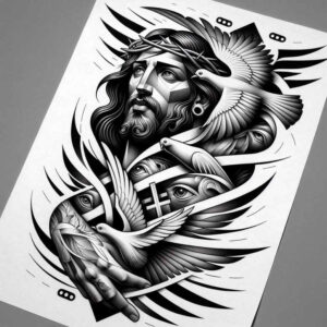 monkey-tail-tattoo-neotraditional-dynamic-color-for-abdomen – tattoo design ideas free ai generated – Gallery: monkeys-inkby-ai