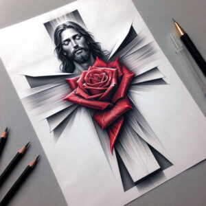 flowers-and-life – tattoo design ideas free ai generated – neotraditional-precise-lines – for-upper-shoulder – Gallery: other-flowers-inkby-ai