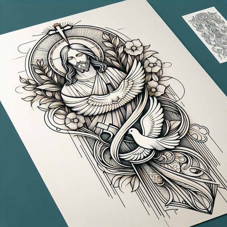 tree-with-contour-neotraditional-vintage-influence-for-temple – tattoo design ideas free ai generated – Gallery: trees-inkby-ai