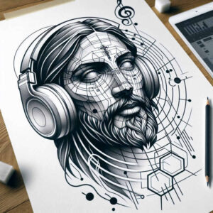 expression-wolf-tattoo – tattoo design ideas free ai generated – surrealism-vibrant-contrasts – for-inner-arm – Gallery: wolves-inkby-ai