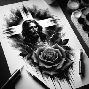 protection-motif-wolf-tattoo – tattoo design ideas free ai generated – neotraditional-rich-shading – for-lower-arm – Gallery: wolves-inkby-ai