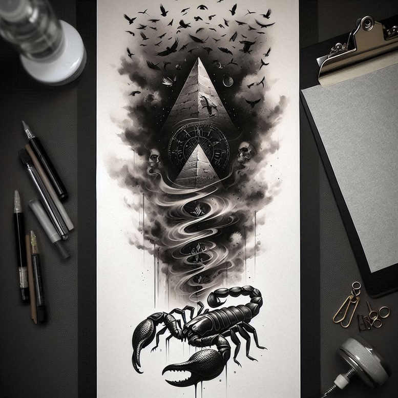 mysterious-anubis-skin-texture-for-lower-leg – tattoo design ideas free ai generated – Gallery: anubis-inkby-ai