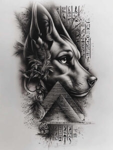 anubis tattoo design ideas layered color underworld for hand