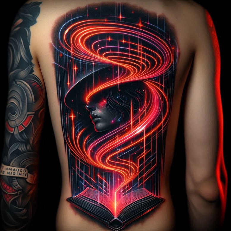 spatial-background-vignette-background-enlightenment – tattoo design ideas free ai generated – Gallery: backgrounds-inkby-ai