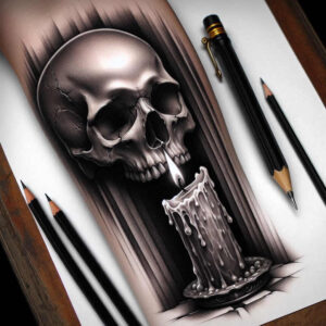 birthday-candle-photo-like-tattoo-for-biceps – tattoo design ideas free ai generated – Gallery: candles-inkby-ai