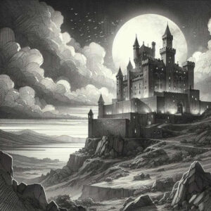 castle-bastion-faded-natural-look – tattoo design ideas free ai generated – Gallery: castles-inkby-ai
