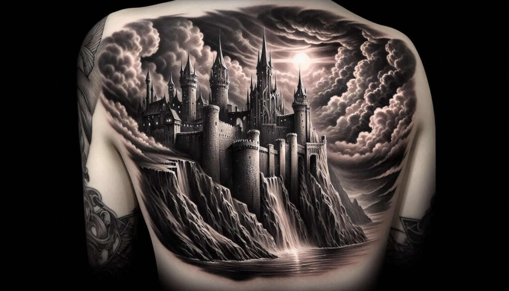 castles-ancient-curse-realistic-structure – tattoo design ideas free ai generated – Gallery: castles-inkby-ai