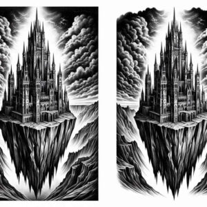 castle-citadel-bloodcurdling-realistic-wrinkles – tattoo design ideas free ai generated – Gallery: castles-inkby-ai