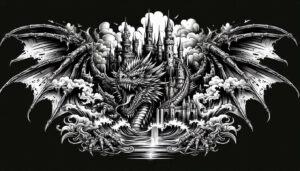 medieval-fortification-weird-clean-whites – tattoo design ideas free ai generated – Gallery: castles-inkby-ai