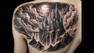 fortress-defense-chilling-natural-contrast – tattoo design ideas free ai generated – Gallery: castles-inkby-ai