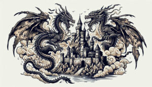 castle-chapel-terrifying-precise-anatomy – tattoo design ideas free ai generated – Gallery: castles-inkby-ai