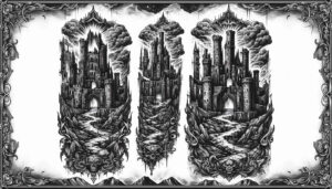 medieval-citadel-freaky-skin-realism – tattoo design ideas free ai generated – Gallery: castles-inkby-ai
