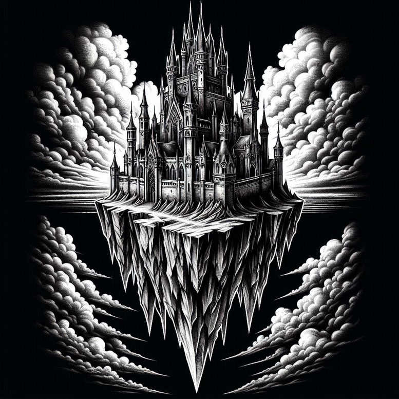 castles tattoo design ideas Realism detail accuracy flag banners represents strength