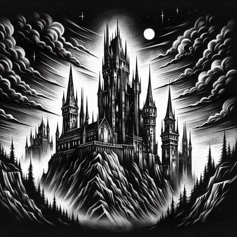 castles tattoo design ideas Surrealism enigmatic visuals stone texture for fingers