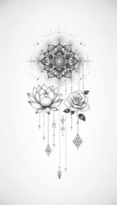 geometric-chain-clear-cut-for-knee – tattoo design ideas free ai generated – Gallery: chains-inkby-ai