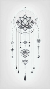 chain-and-bead-discreet-mark-for-shoulder-blade – tattoo design ideas free ai generated – Gallery: chains-inkby-ai