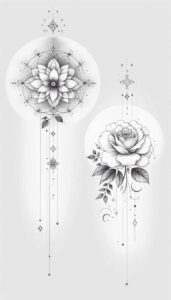 linked-jewelry-single-color-for-spine – tattoo design ideas free ai generated – Gallery: chains-inkby-ai