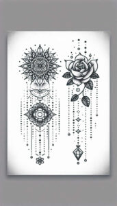 chain-and-bead-pristine-for-back-of-neck – tattoo design ideas free ai generated – Gallery: chains-inkby-ai