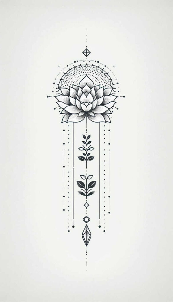 chains tattoo design ideas tiny motif connected shapes for lower chest