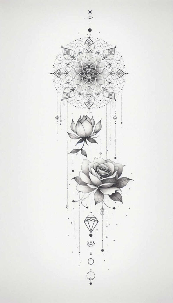 chains tattoo design ideas pinprick fine line chains shows endurance