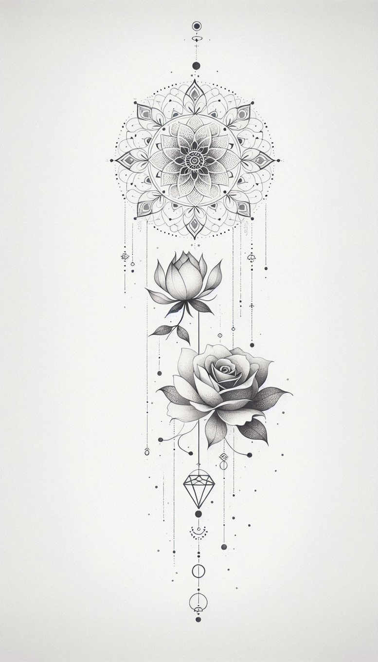 chains tattoo design ideas pinprick fine line chains shows endurance