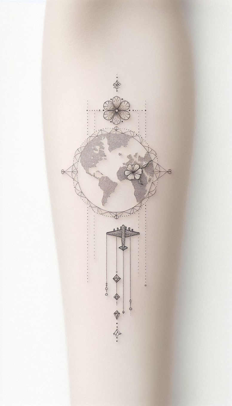 chains tattoo design ideas modest layered design courage and power