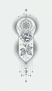chains tattoo design ideas minimalist script stronghold motif for shoulder blade
