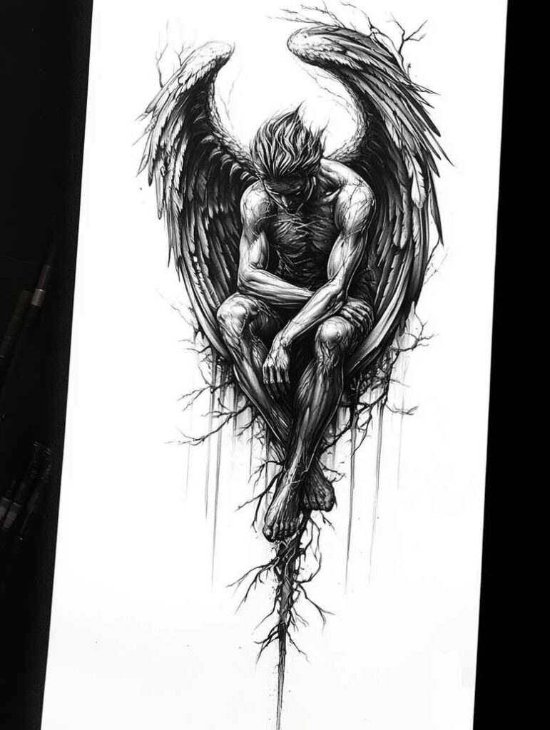 shadow-figure-optical-illusion-bare – tattoo design ideas free ai generated – Gallery: characters-inkby-ai
