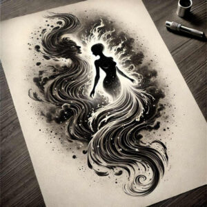 magical-figure-highlight-detail-clear-edge – tattoo design ideas free ai generated – Gallery: characters-inkby-ai