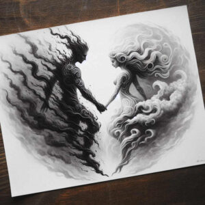 historical-figure-focal-blur-monochrome – tattoo design ideas free ai generated – Gallery: characters-inkby-ai