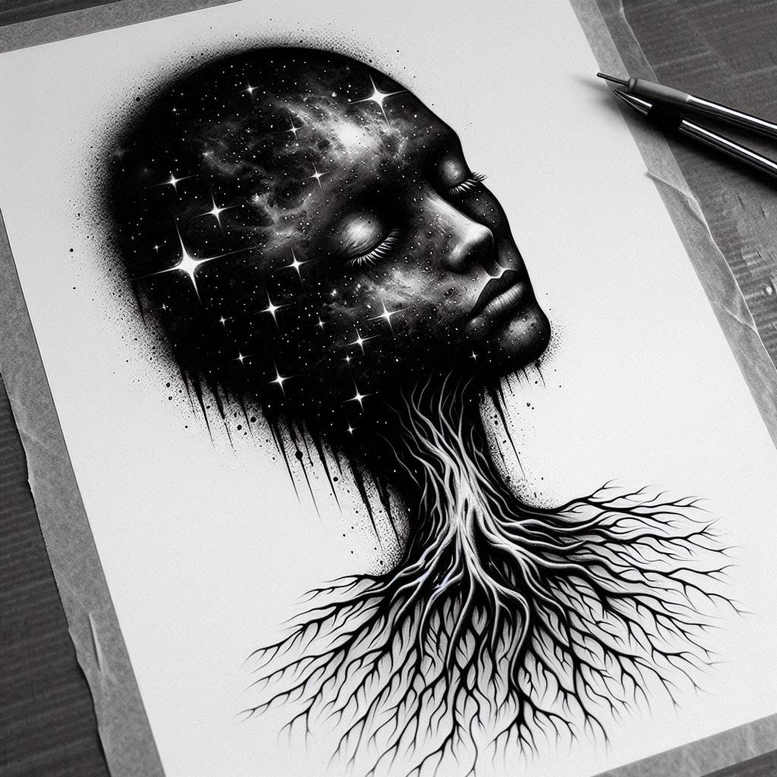 angelic-figure-moist-gloss-clean-lines – tattoo design ideas free ai generated – Gallery: characters-inkby-ai