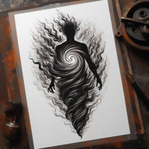 story-figure-glowing-edges-symbol-mark – tattoo design ideas free ai generated – Gallery: characters-inkby-ai