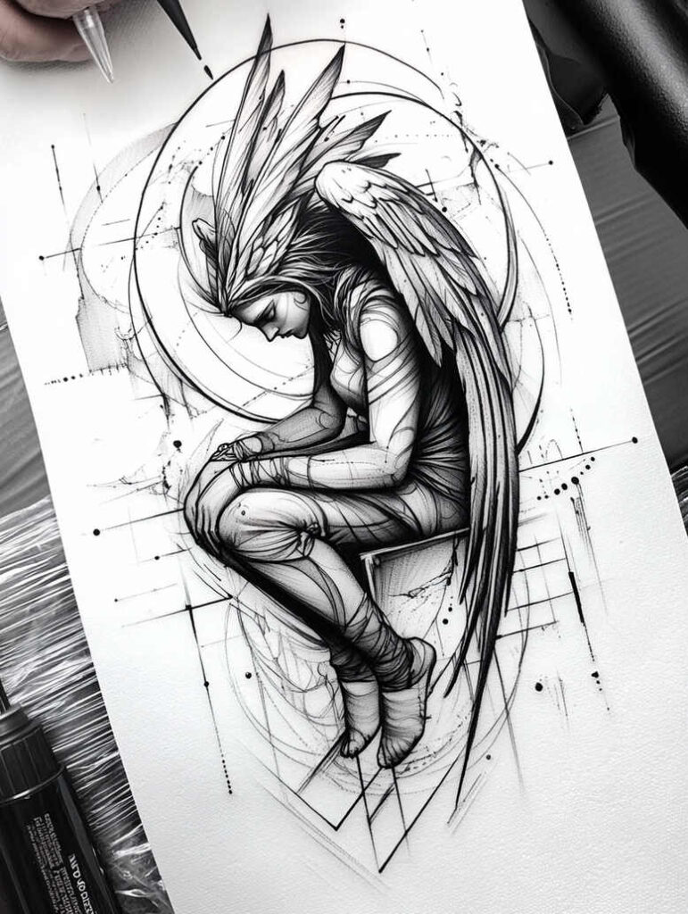 geometric-form-organic-structure-quiet – tattoo design ideas free ai generated – Gallery: characters-inkby-ai