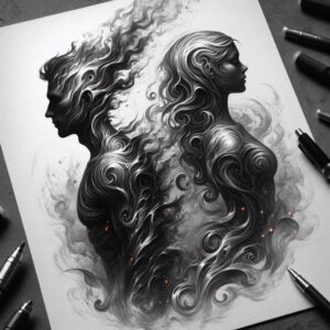 characters tattoo design ideas layered fill artistic flair resilience and power