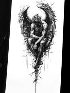 characters tattoo design ideas color overlays costume details embodying strength