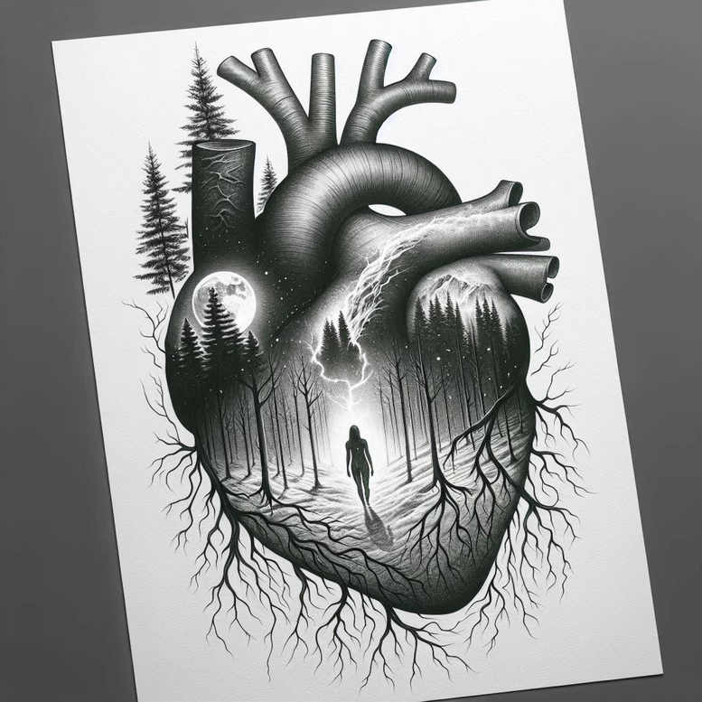 characters tattoo design ideas Realim light and shadow play emotional depth for triceps