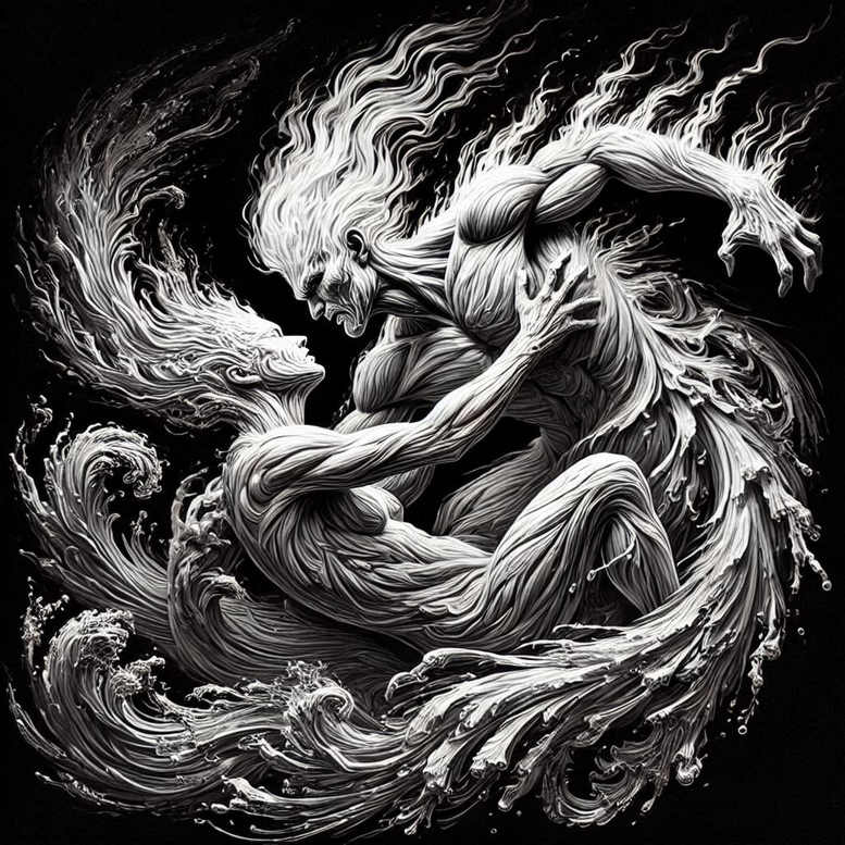characters tattoo design ideas fisheye gesture detail endurance and power