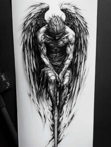 characters tattoo design ideas smooth complexion silhouette for arm