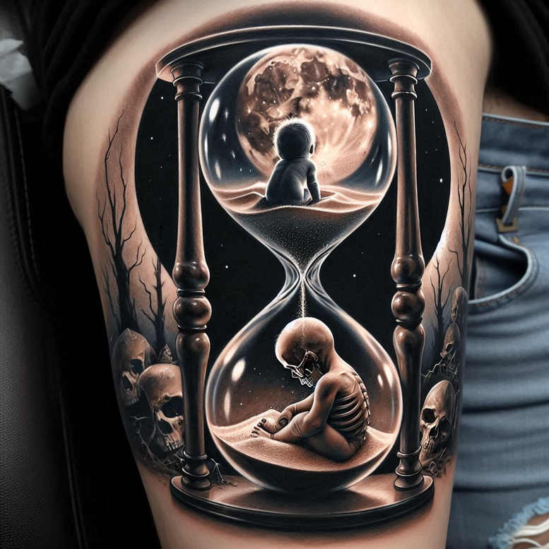 complex-fill – tattoo design ideas free ai generated – mirror-image – for-shin – Gallery: cover-up-inkby-ai