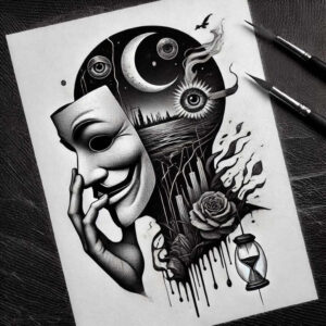 conceal-old-ink – tattoo design ideas free ai generated – madness – for-fingers – Gallery: cover-up-inkby-ai